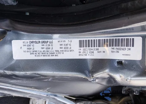 2010 Dodge Avenger Express из США, поврежденный, VIN 1B3CC1FB5AN191908